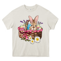 Cream easter bunny and basket Heavy Core Tee - AdoDesignShop