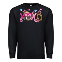 Black xoxo cow valentine's day Premium Sweatshirt - OliviaCreatesArt