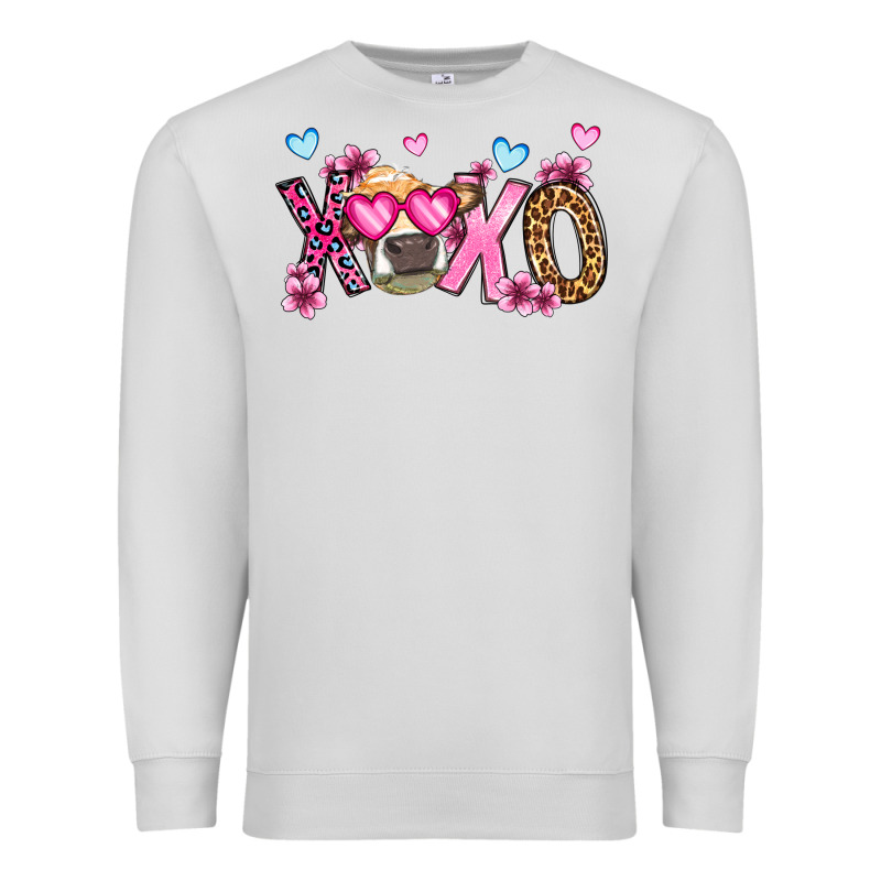 Xoxo Cow Valentine's Day Premium Sweatshirt by OliviaCreatesArt | Teevron