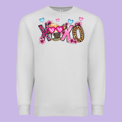 Xoxo Cow Valentine's Day Premium Sweatshirt Designed By Oliviacreatesart