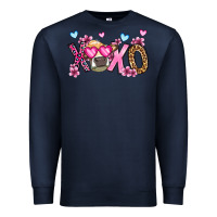 Navy xoxo cow valentine's day Premium Sweatshirt - OliviaCreatesArt