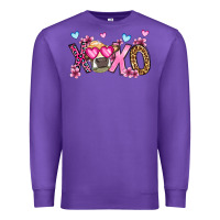 Purple xoxo cow valentine's day Premium Sweatshirt - OliviaCreatesArt