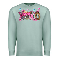 Seafoam xoxo cow valentine's day Premium Sweatshirt - OliviaCreatesArt
