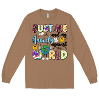 Toasted Coconut just me and my anxiety against the world Long Sleeve Tee - Artiststas