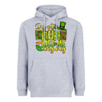 Heather Grey St. Patrick's I am not irish kiss me anyway Heavyweight Hoodie - OliviaCreatesArt