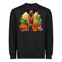 Black Halloween german shepherd Heavyweight Sweatshirt - RanaPortraitStore