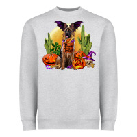 Heather Grey Halloween german shepherd Heavyweight Sweatshirt - RanaPortraitStore
