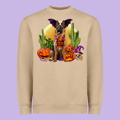 Halloween German Shepherd Heavyweight Sweatshirt Designed By Ranaportraitstore