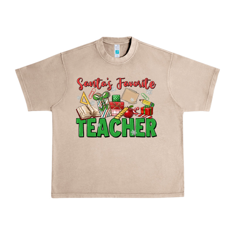 Santa's Favorite Teacher Urban Heavy Tee by MaliasSmallBusiness | Teevron