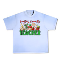 Grape Ice santa's favorite teacher Urban Heavy Tee - MaliasSmallBusiness