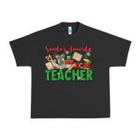 Pigment Black santa's favorite teacher Urban Heavy Tee - MaliasSmallBusiness