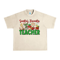 Sandshell santa's favorite teacher Urban Heavy Tee - MaliasSmallBusiness