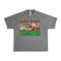 Tornado santa's favorite teacher Urban Heavy Tee - MaliasSmallBusiness