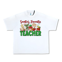 White santa's favorite teacher Urban Heavy Tee - MaliasSmallBusiness