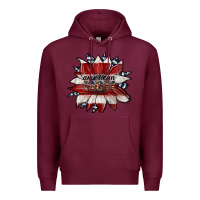 Burgundy american mom Premium Hoodie - JahusDesignShop