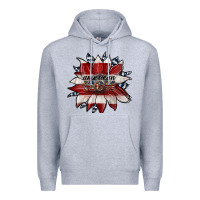 Heather Grey american mom Premium Hoodie - JahusDesignShop