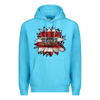 Ocean Blue american mom Premium Hoodie - JahusDesignShop