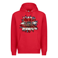 Red american mom Premium Hoodie - JahusDesignShop