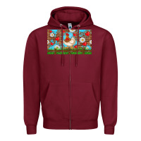 Burgundy cute chicken Zipper Hoodie - TumblerDesignByShophia