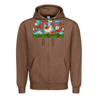 Chestnut cute chicken Zipper Hoodie - TumblerDesignByShophia