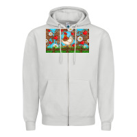Dove Grey cute chicken Zipper Hoodie - TumblerDesignByShophia
