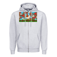 Heather Grey cute chicken Zipper Hoodie - TumblerDesignByShophia