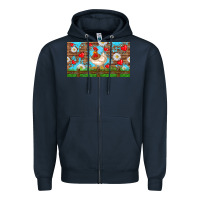 Navy cute chicken Zipper Hoodie - TumblerDesignByShophia
