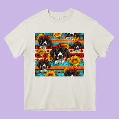 Western German Shorthaired Pointer Heavy Core Tee Designed By Artiststas