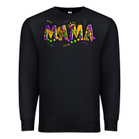 Black mama mardi gras Premium Sweatshirt - OliviaCreatesArt