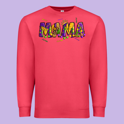 Mama Mardi Gras Premium Sweatshirt Designed By Oliviacreatesart