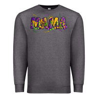 Charcoal Heather mama mardi gras Premium Sweatshirt - OliviaCreatesArt