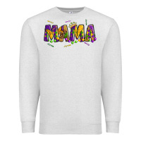 Oatmeal Heather mama mardi gras Premium Sweatshirt - OliviaCreatesArt