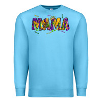 Ocean Blue mama mardi gras Premium Sweatshirt - OliviaCreatesArt