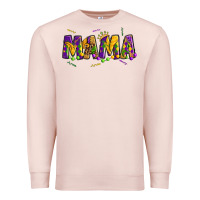 Pale Pink mama mardi gras Premium Sweatshirt - OliviaCreatesArt