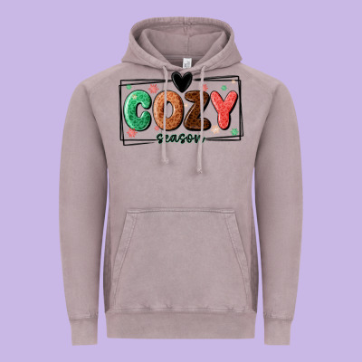 Cozy Season Vintage Hoodie Designed By Maliassmallbusiness