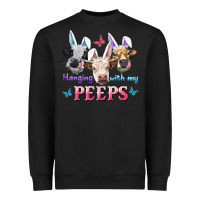 Black Hanging With My Peeps Cows Heavyweight Sweatshirt - RanaPortraitStore