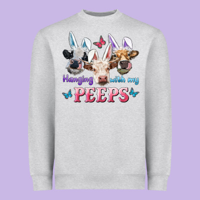 Hanging With My Peeps Cows Heavyweight Sweatshirt Designed By Ranaportraitstore