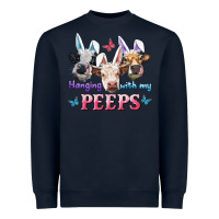 Navy Hanging With My Peeps Cows Heavyweight Sweatshirt - RanaPortraitStore
