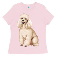 Bubblegum Pink standart poodle Ladies Tee - Artiststas