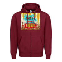Burgundy wifey mama boss Zipper Hoodie - TumblerDesignByShophia