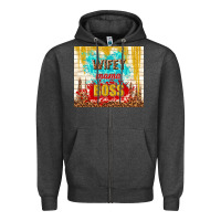 Charcoal Heather wifey mama boss Zipper Hoodie - TumblerDesignByShophia