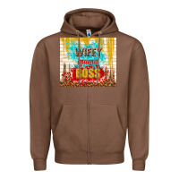 Chestnut wifey mama boss Zipper Hoodie - TumblerDesignByShophia