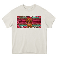 Cream dachshund puppy license plate Heavy Core Tee - Artiststas