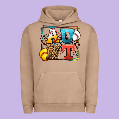 Baseball And Softball Aunt Leopard Frame Urban Hoodie Designed By Lillyallendesigns