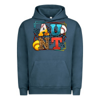 Pigment Midnight Navy Baseball and Softball aunt leopard frame Urban Hoodie - LillyAllenDesigns