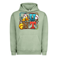 Pigment Oil Green Baseball and Softball aunt leopard frame Urban Hoodie - LillyAllenDesigns