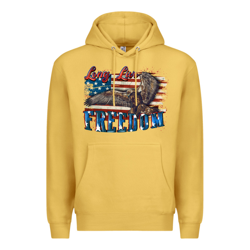 Long Live Freedom 4th Of July Premium Hoodie by CowGirlArtShop | Teevron