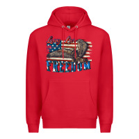 Red Long live freedom 4th of july Premium Hoodie - CowGirlArtShop