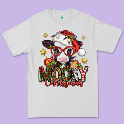 Mooey Christmas Baby Calf Premium Tee Designed By Jasminsmagicworld