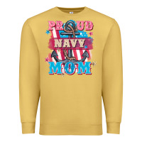Antique Gold Proud navy Mom Mother's Day Premium Sweatshirt - FaDigitalArtStudio